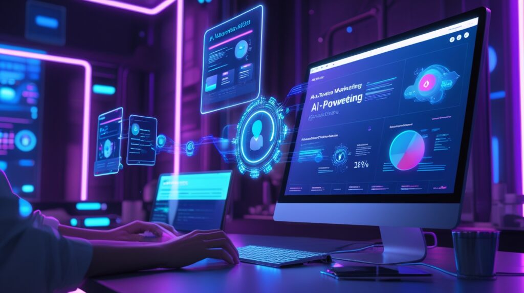 Leonardo_Phoenix_10_An_ultramodern_futuristic_digital_marketin_3 AI digital marketing